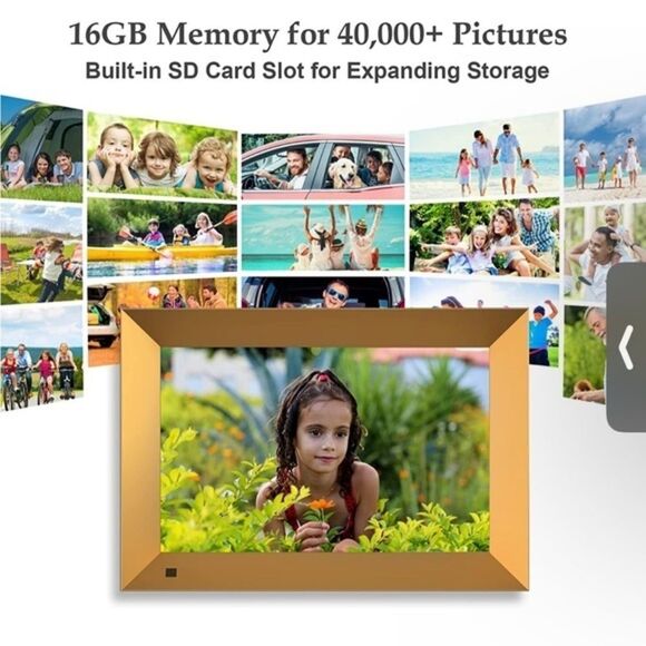 Digital Picture Frame frame10.1 Inch WiFi Smart Digital Photo Motion sensor 32GB - Picture 4 of 5